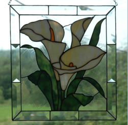 Calla  Grsse 30 x 30 cm Nach einer Vorlage von Tiffany Glasladen